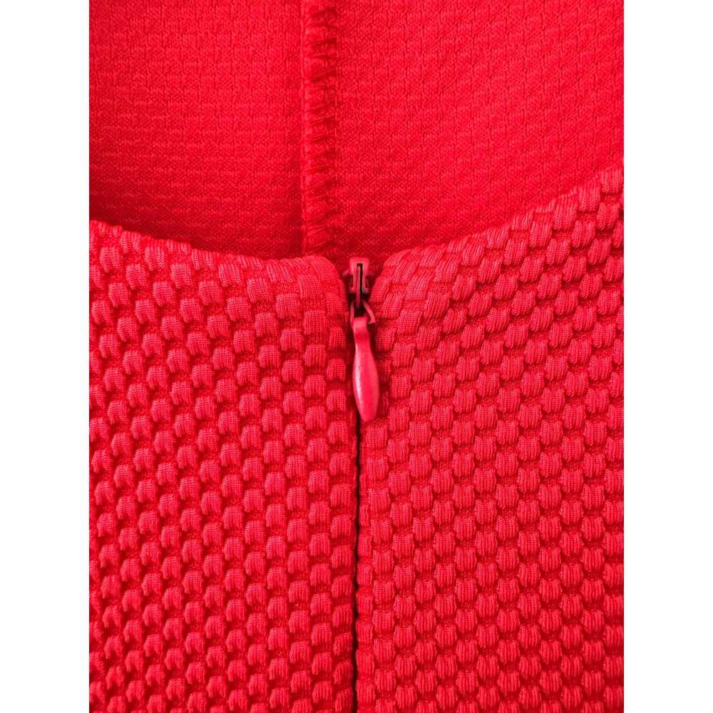 Danny & Nicole Textured Fit Flare Dress Pink Coral Sleeveless Skater Dress 6 - Picture 8 of 12